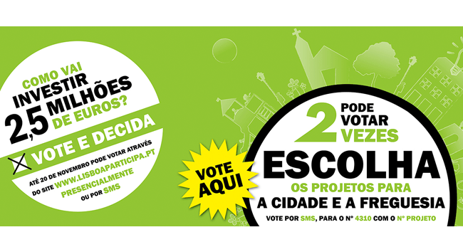 Orçamento Participativo: Lisboetas têm até 20 de Novembro para votar projectos