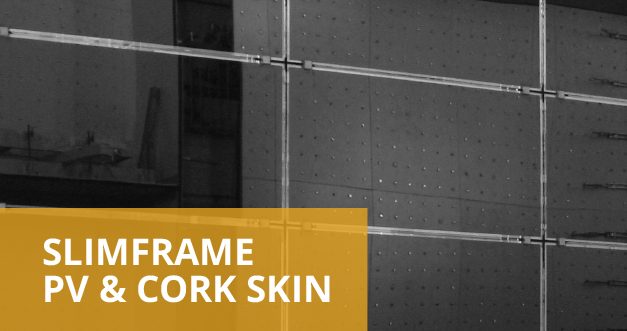Sistema de fachada Slimframe PV & Cork Skin