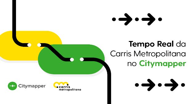Carris Metropolitana com informação em tempo real disponível no Citymapper
